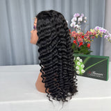 Perruque épaise de la haute densité  300% avec HD closure 5x5