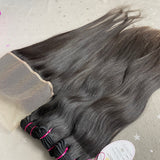 3 boules de cheveux  raw plus frontal