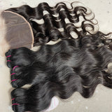 3 boules de cheveux  raw plus frontal
