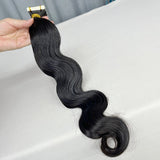 Cheveux extension adhésives en cheveux   double drawn