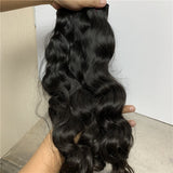 3 boules de cheveux  raw ondulé plus frontal