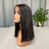Coup Carré Lisse Customized De Cheveux Humains  Bob Wig