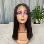 Coup Carré Lisse Customized De Cheveux Humains  Bob Wig